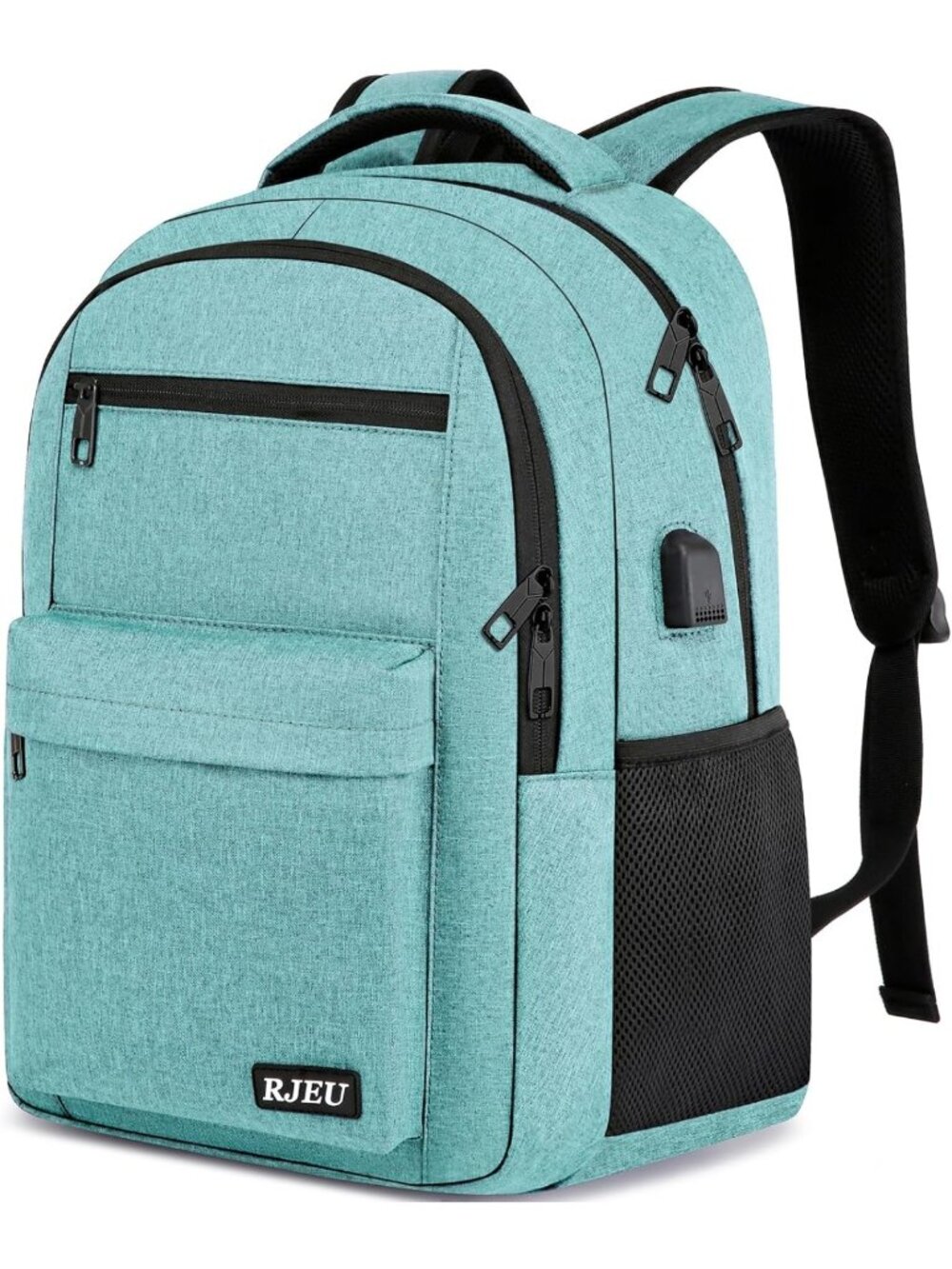 Stylish Teen & College Laptop Backpack - 15.6" with USB Port, Anti-Theft, Teal